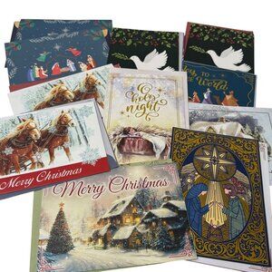 Christmas Card Assortment 11 Holiday Cards w/ Envelopes Religious